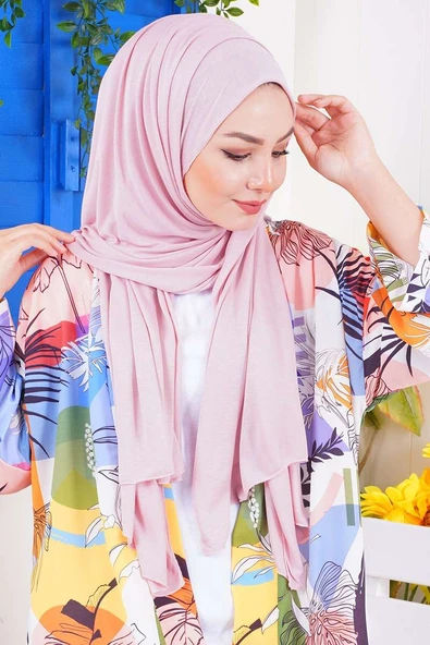 Basic Penye Şal Toz Pembe ürün görseli 1