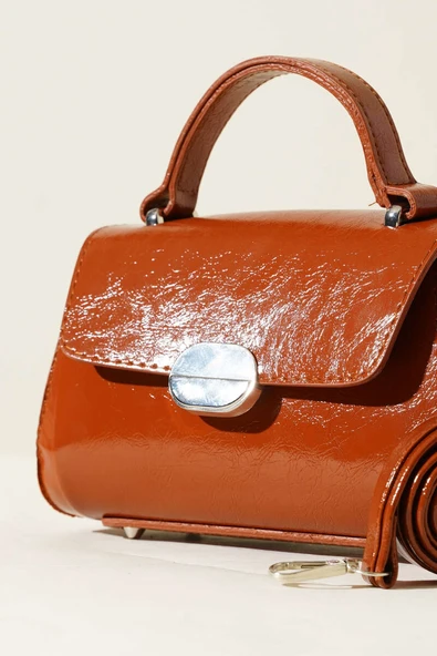 Oval Mıknatıslı Çanta Taba - Resim 3