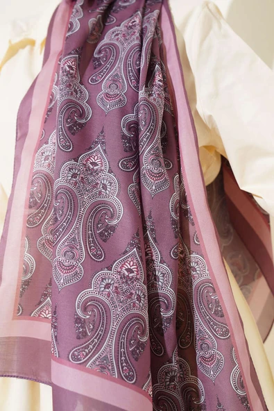 Antik Paisley Desen Şal Gül Kurusu - Resim 4