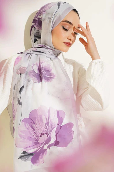 Retro Çiçek Desenli Şal Taş ürün görseli 1