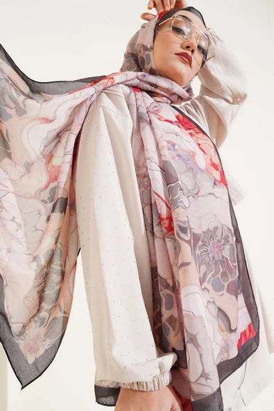 Alice Desen Lina Şal Acı Kahve - Resim 2