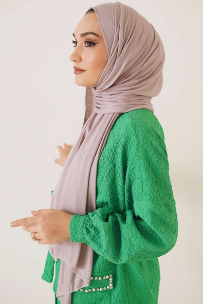 Basic Penye Şal Vizon - Resim 3