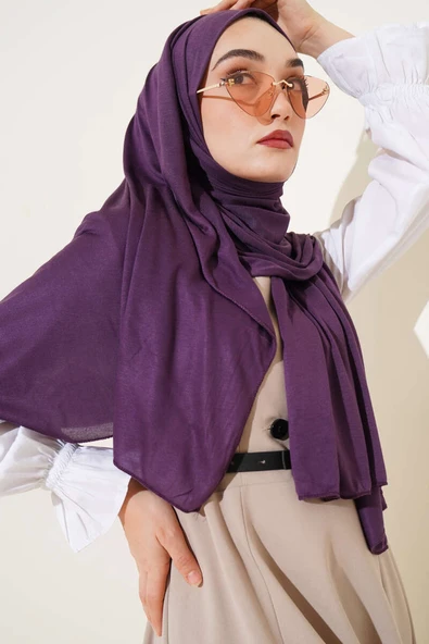 Basic Penye Şal Mor - Resim 2