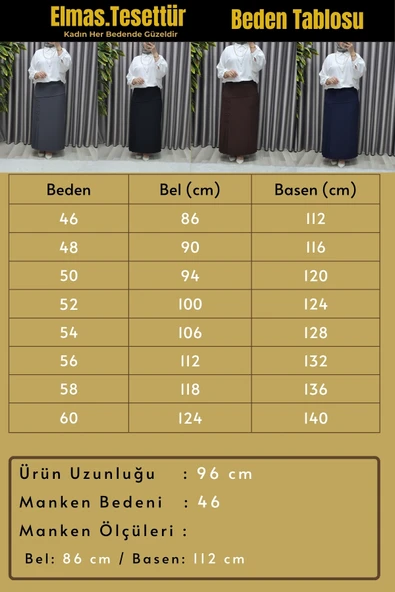 Kadın Giyim Büyük Beden Suna Düğmeli Etek - Resim 2