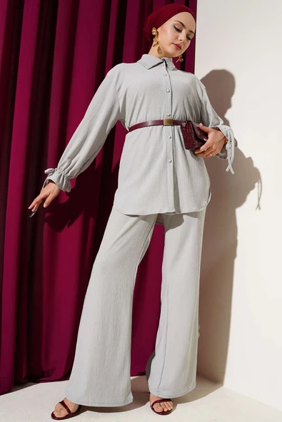 Bilek Lastikli Bürümcük İkili Takım Gri ürün görseli 1