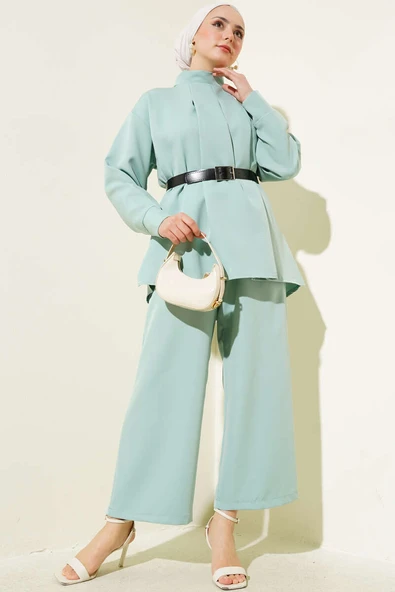 Pileli Kemerli Salaş İkili Takım Mint ürün görseli 1
