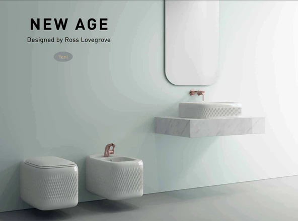 Bocchi New Age Tezgah Üstü Lavabo 55 cm Parlak Beyaz 1411-001-0125 - Resim 3
