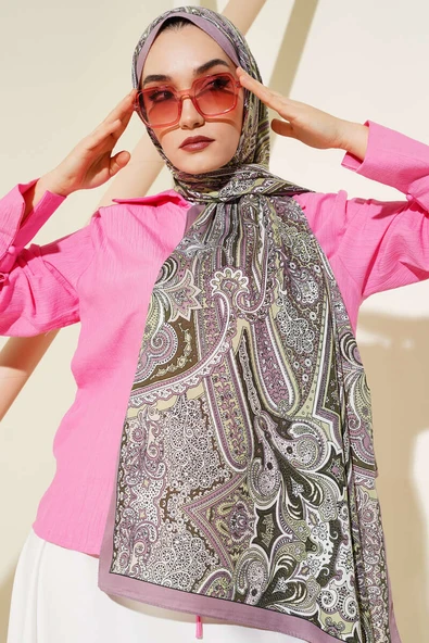 Anatolia Desen Soft Şal Lila - Resim 2