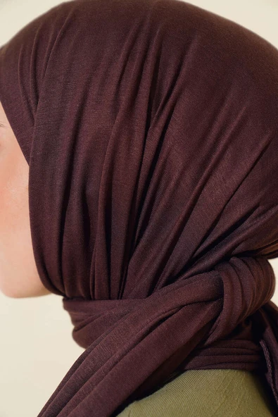 Basic Penye Şal Acı Kahve - Resim 4