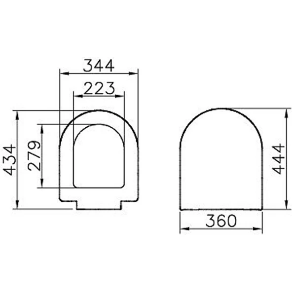 VitrA S50 Klozet Kapağı 72-003-301 Duroplast - Üstten Sıkmalı - Metal Menteşeli - Beyaz - 2
