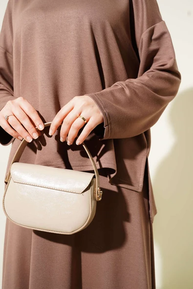 Loyşa Basic Tunik Etek İkili Takım Kahve - Resim 4
