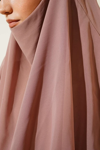 Şifon Sufle Himar Şal Somon - Resim 4