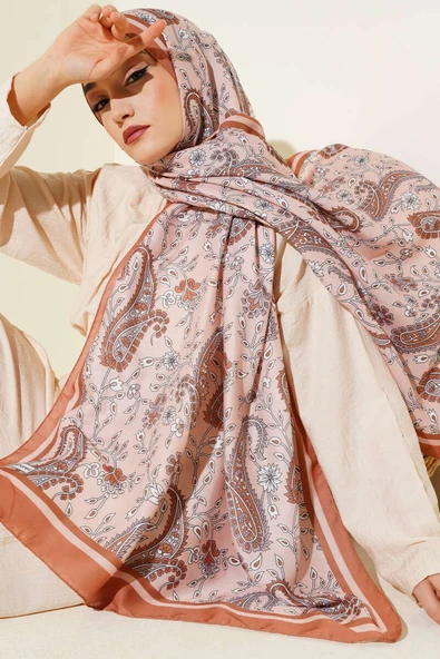 Etnik Paisley Soft Şal Taba ürün görseli 1