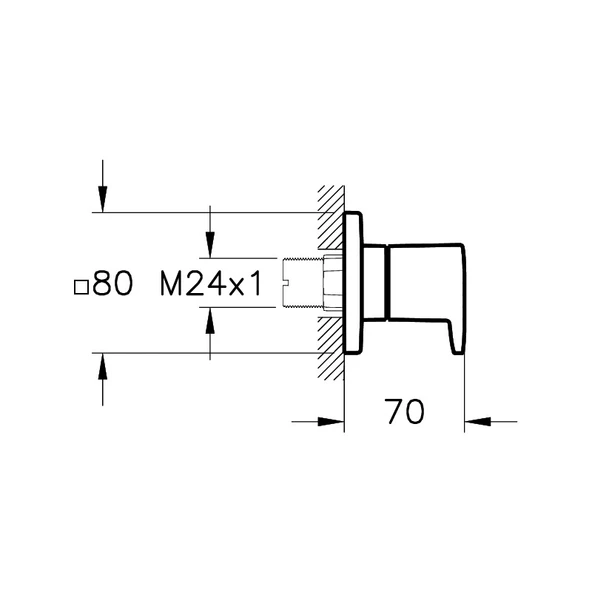 Artema Root Square A4272929 Ankastre Stop Valf, Soft Bakır - 2