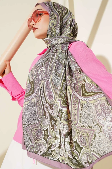 Anatolia Desen Soft Şal Lila - Resim 3