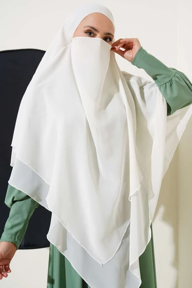 Şifon Sufle Himar Şal Ekru ürün görseli 1