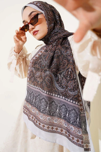 Etnik Paisley Desen Şal Taş ürün görseli 1