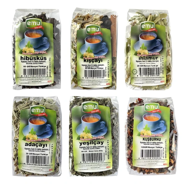 Emu Baharat Bitki Çayları 6 lı Karma Paket ürün görseli 1