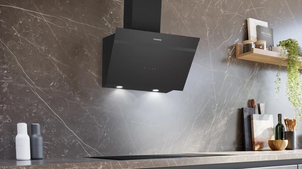 Siemens LC66KPJ60T iQ300 Duvar Tipi Davlumbaz 60 cm Siyah Cam - Resim 2