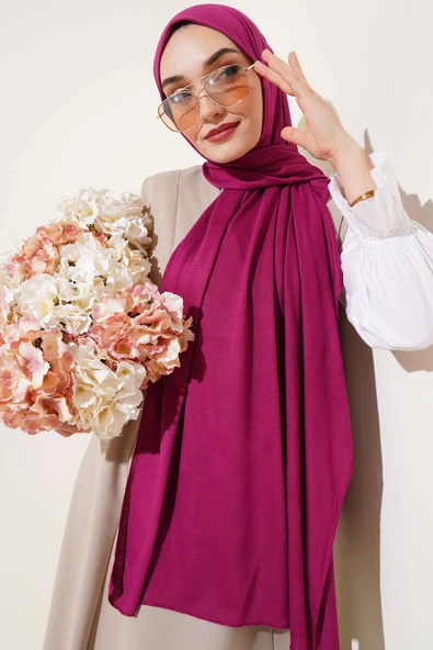 Basic Penye Şal Mürdüm - Resim 2