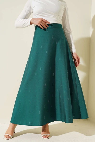 Sıra Taşlı Etek Yeşil ürün görseli 1