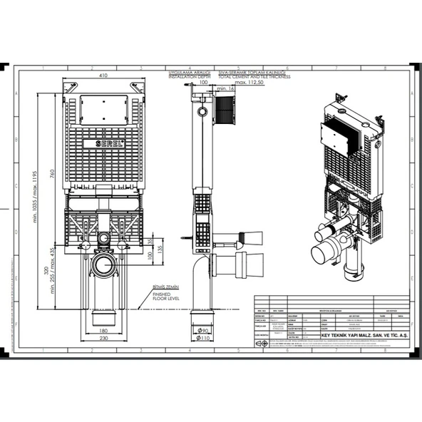 E.C.A Eca Serel Gömme Rezervuar Easy 10CM T040111 - 2