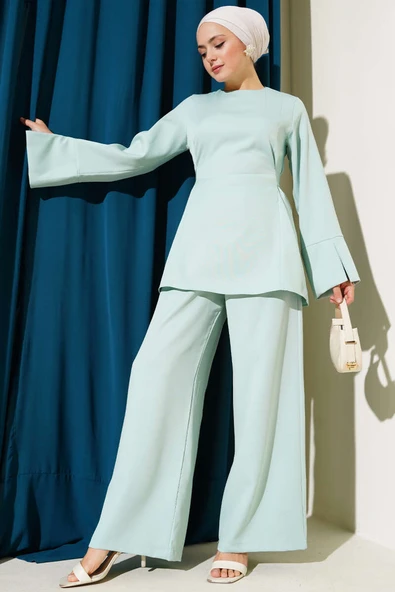 Kuşak Bağlamalı İkili Takım Mint ürün görseli 1