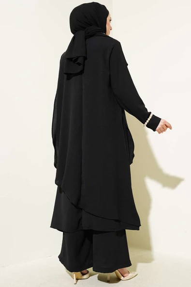 Asimetrik Kesim Ayrobin İkili Takım Siyah - 3