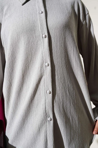 Bilek Lastikli Bürümcük İkili Takım Gri - Resim 4