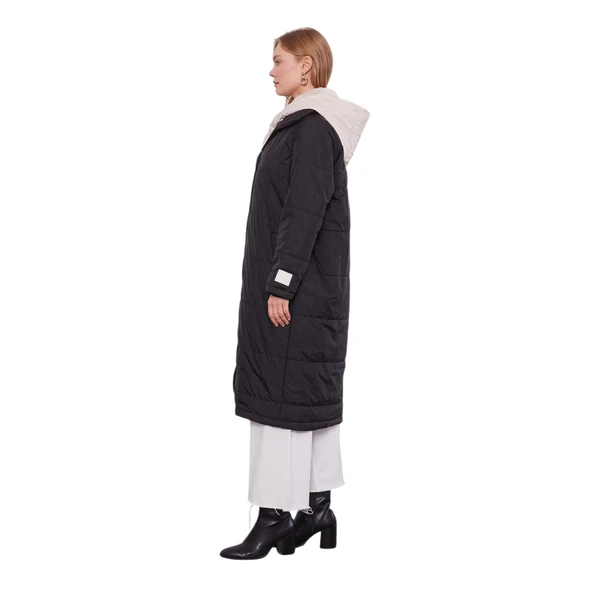 Kadın Çift Renk Şişme Mont 560038 - Resim 2