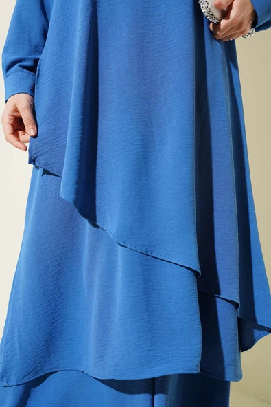 Asimetrik Kesim Ayrobin İkili Takım Mavi - Resim 4