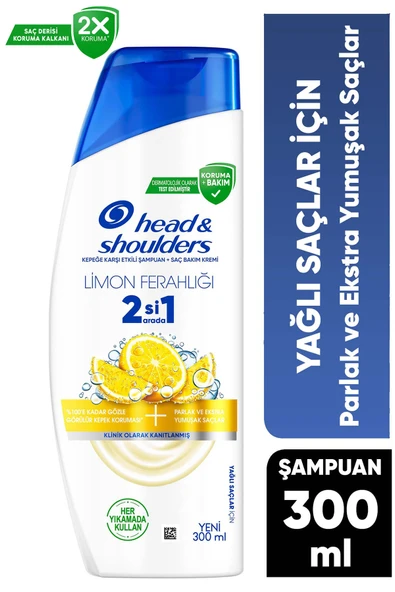 Head And Shoulders Limon Ferahlığı 2si1 Arada Şampuan 300 ml ürün görseli 1
