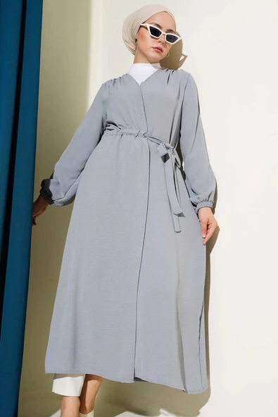 Bel Tünelli Bağlamalı Kap Gri ürün görseli 1