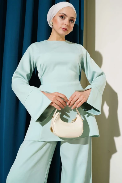 Kuşak Bağlamalı İkili Takım Mint - Resim 2