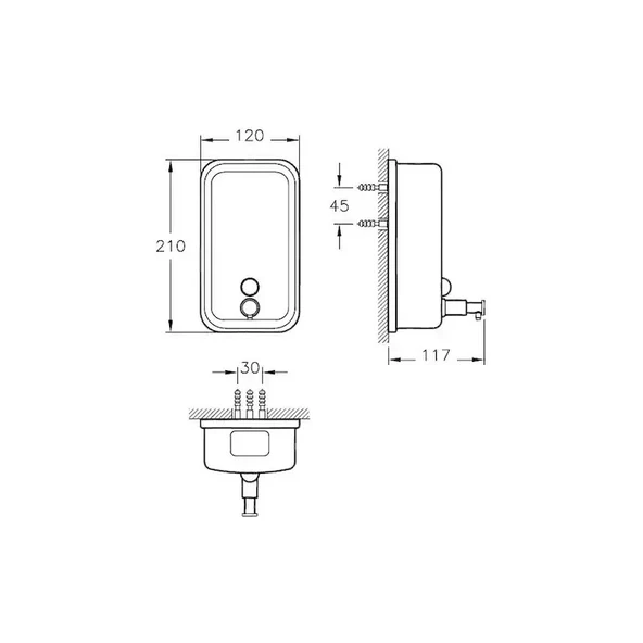 VitrA Artema Arkitekta Sıvı Sabunluk A44505 - 4
