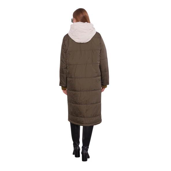 Kadın Çift Renk Şişme Mont 560038 - Resim 12