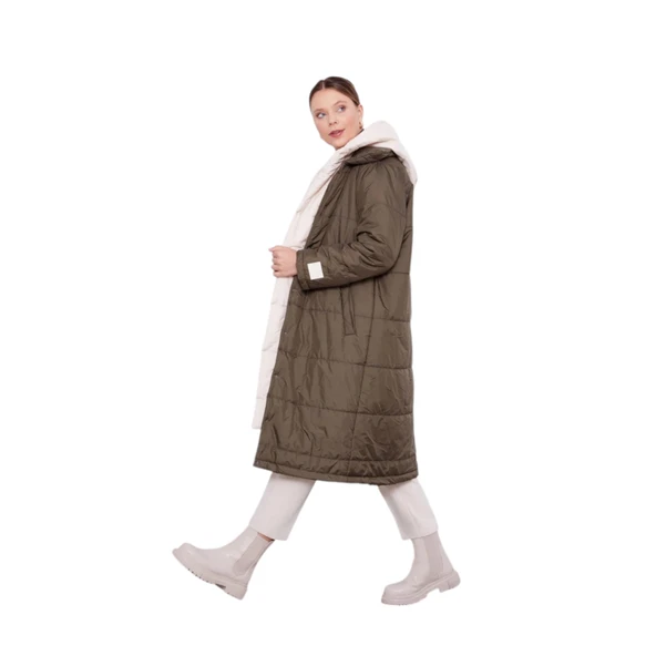 Çift Renk Şişme Mont - Resim 2