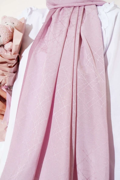 Desenli Koza Etol Şal Pudra - Resim 4