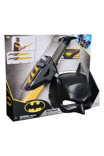 DC Batman Işıklı Kılıç ve Maske Seti – 60 cm Uzayabilen Işıklı Kılıç, Kahraman Kostüm Oyuncağı - 5