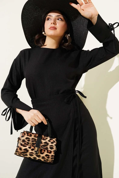 İp Bağcıklı Etekli Basic İkili Takım Siyah ürün görseli 1