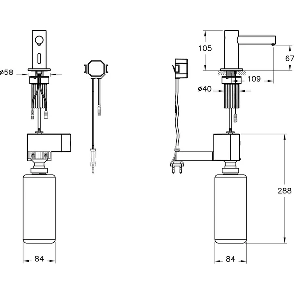 VitrA Origin A4469934 Temassız Kısa Sıvı Sabunluk, Fırçalı Nikel - 2
