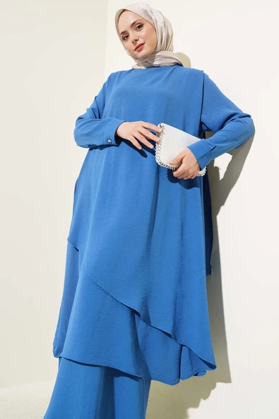 Asimetrik Kesim Ayrobin İkili Takım Mavi - Resim 2