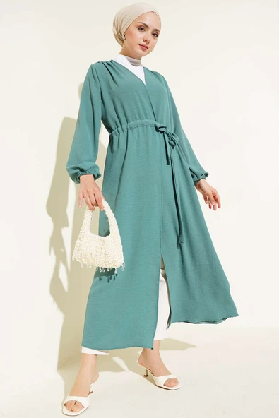 Bel Tünelli Bağlamalı Kap Yeşil - Resim 2