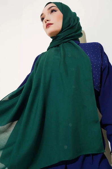 Rami Naturel Şal Zümrüt -135 ürün görseli 1