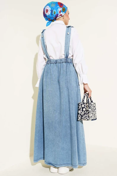 Kloş Bel Lastikli Jile Açık Kot - Resim 3