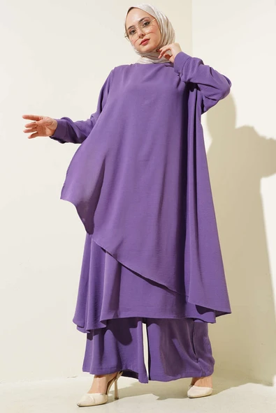 Asimetrik Kesim Ayrobin İkili Takım Lila ürün görseli 1