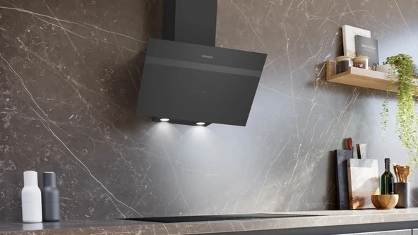 Siemens LC64KPJ60T iQ100 Duvar Tipi Davlumbaz 60 cm Siyah Cam - Resim 3