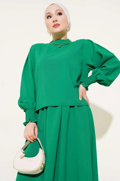 Bilek Gipeli Etekli İkili Takım Yeşil - Resim 2