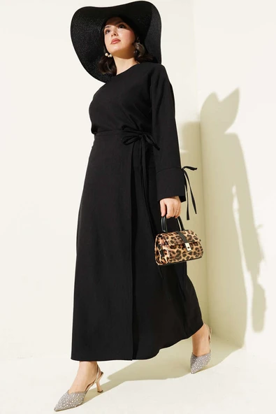 İp Bağcıklı Etekli Basic İkili Takım Siyah - Resim 2