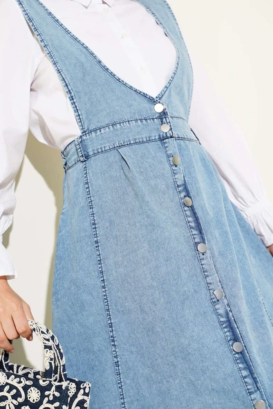 Kloş Bel Lastikli Jile Açık Kot - Resim 4